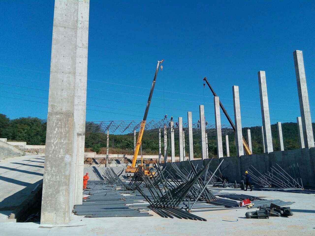 兴化威海搅拌站网架